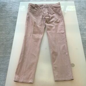 Faherty Brand Mens 36 Organic Cotton Comfort Twill 5-Pocket Pants Rose Grey